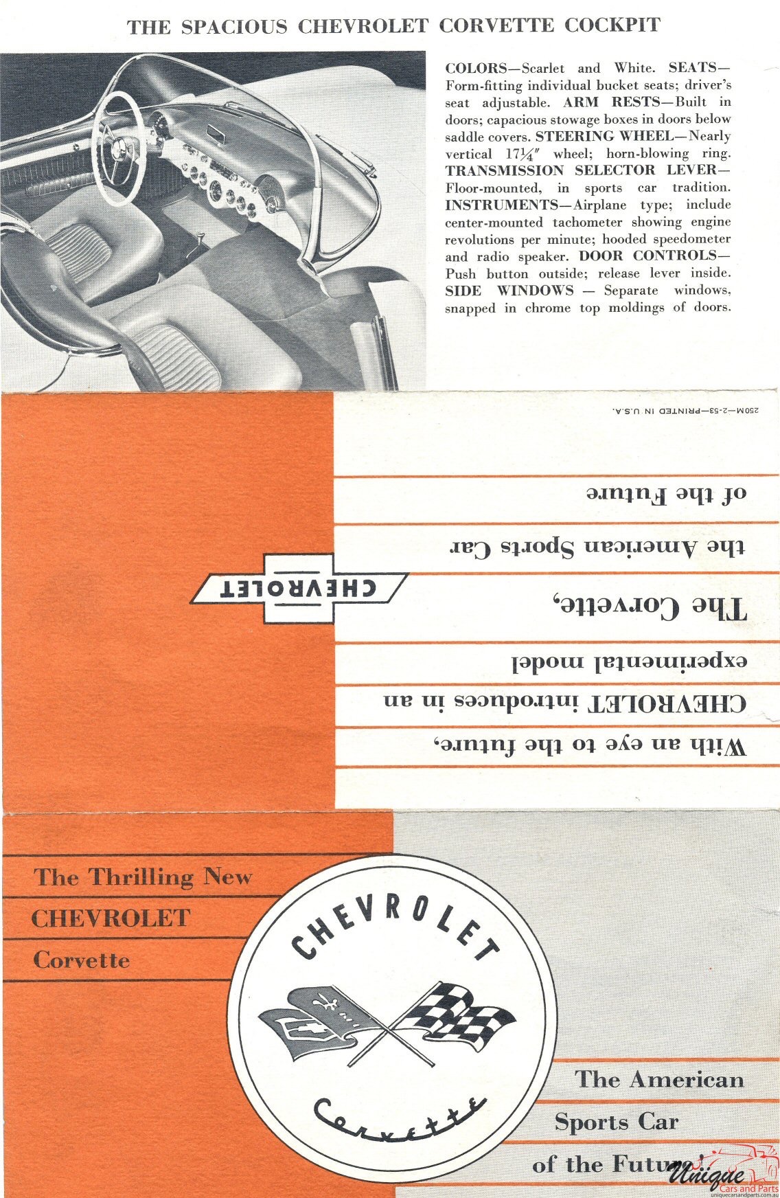 1953 Corvette Brochure Page 2